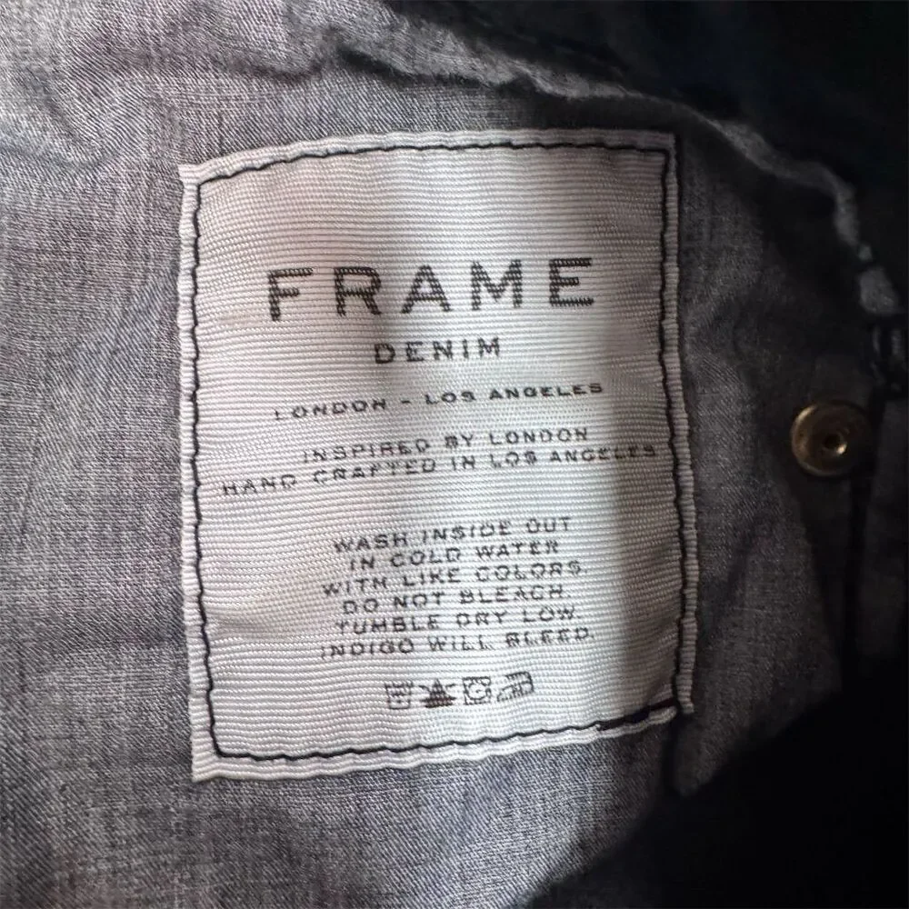 EUC Frame Denim Women's Black Cutoff Shorts Size 27 Distressed
